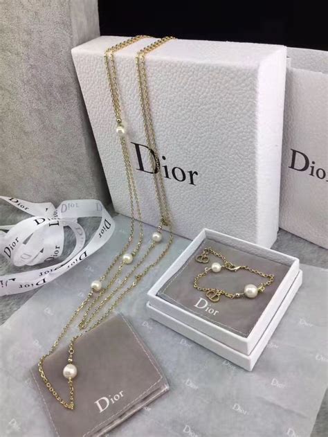 dior butterfly pearl necklace|christian dior charm station necklace.